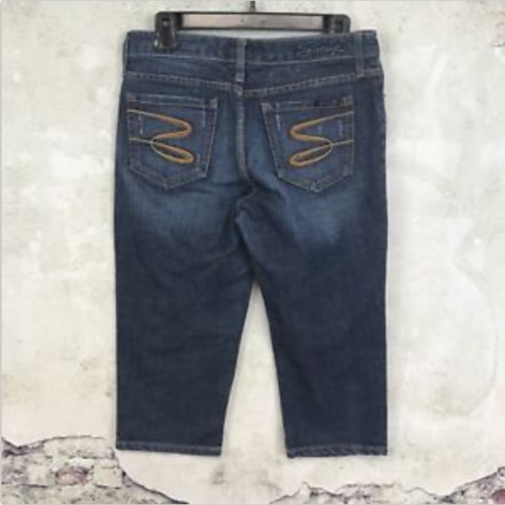 SEVEN 7 Premium Denim Cropped Capri Distressed